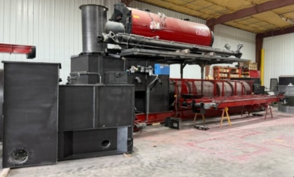 Kiln and gas train assembly